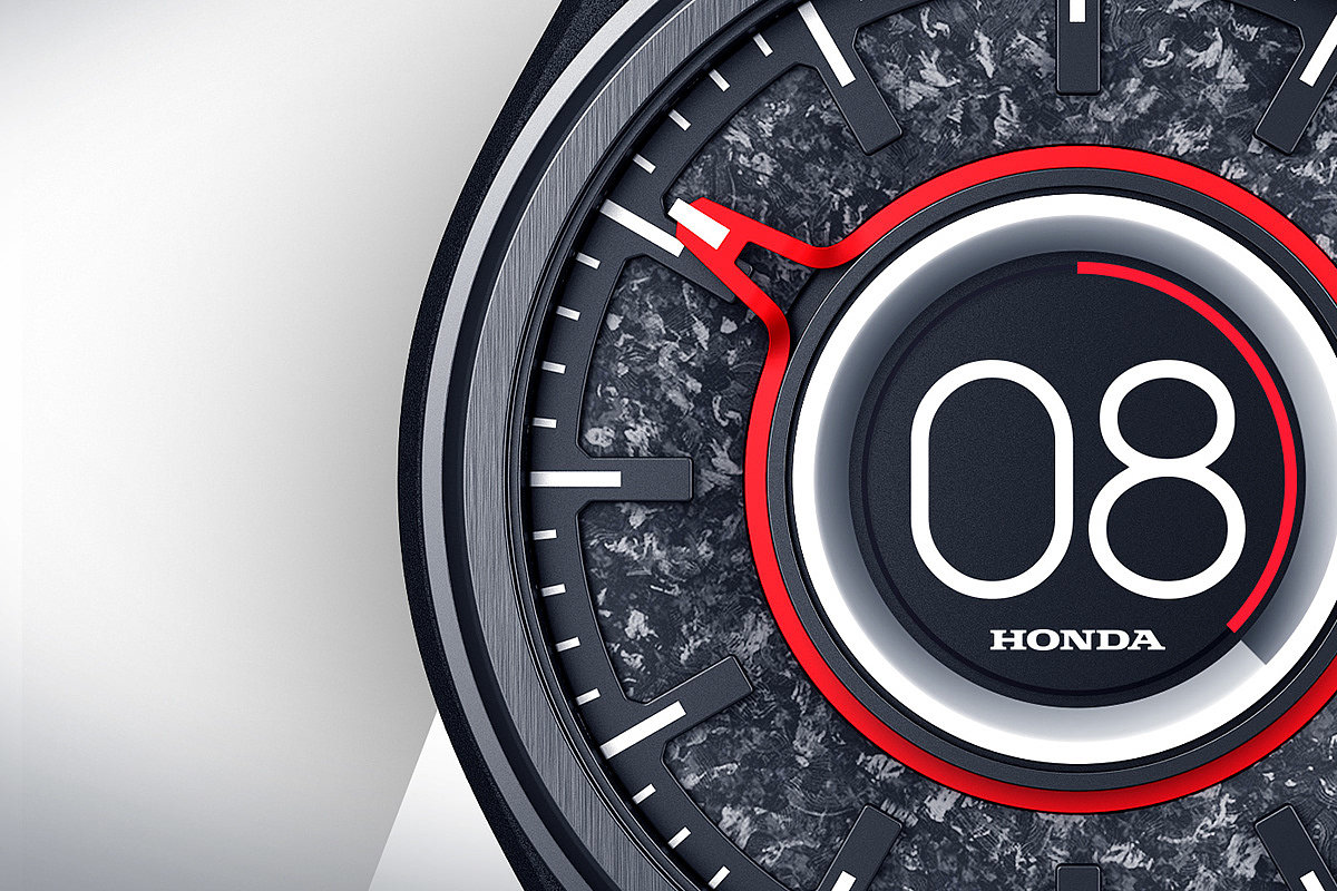 Wrist watch，honda，3d，black，