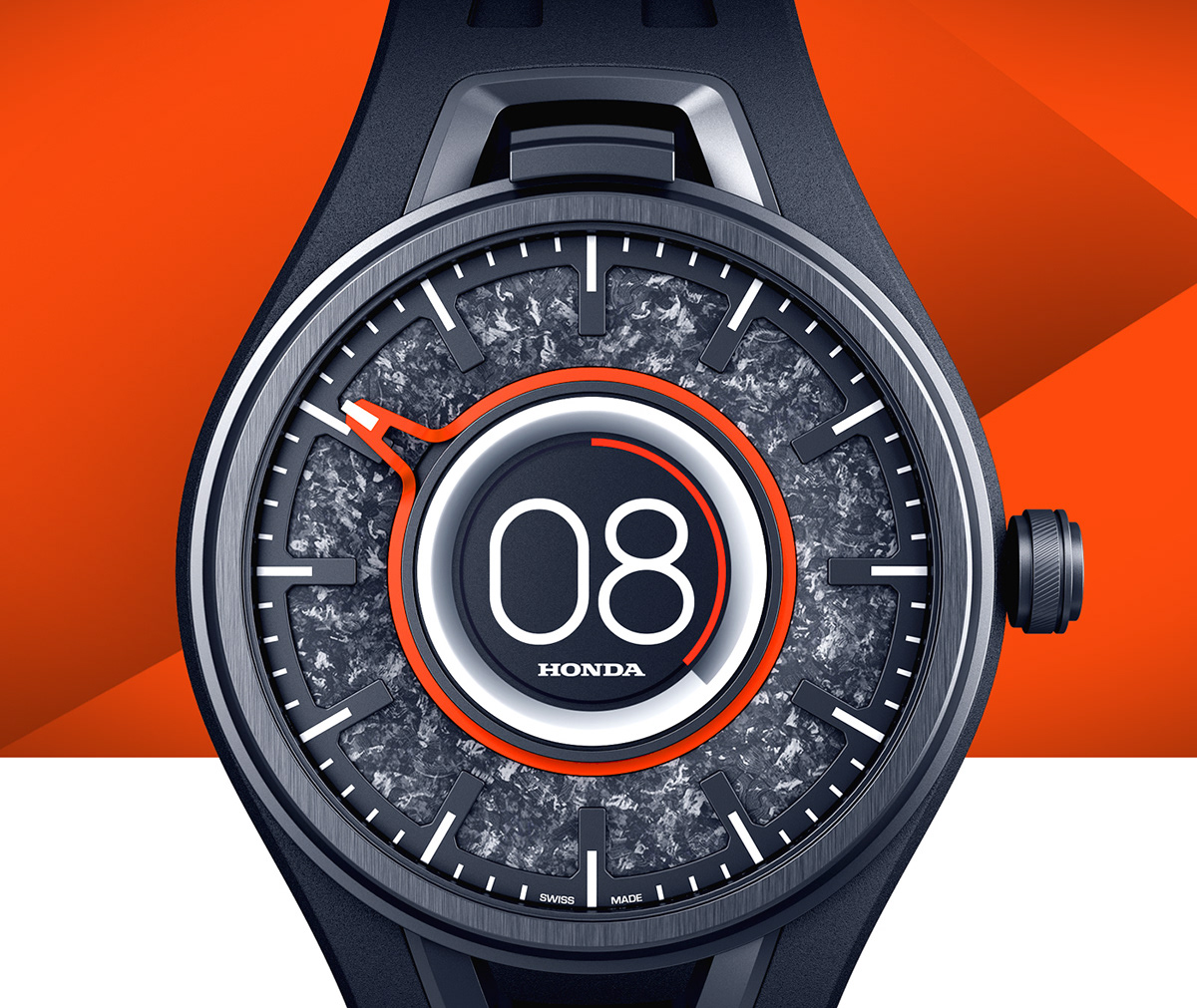 Wrist watch，honda，3d，black，