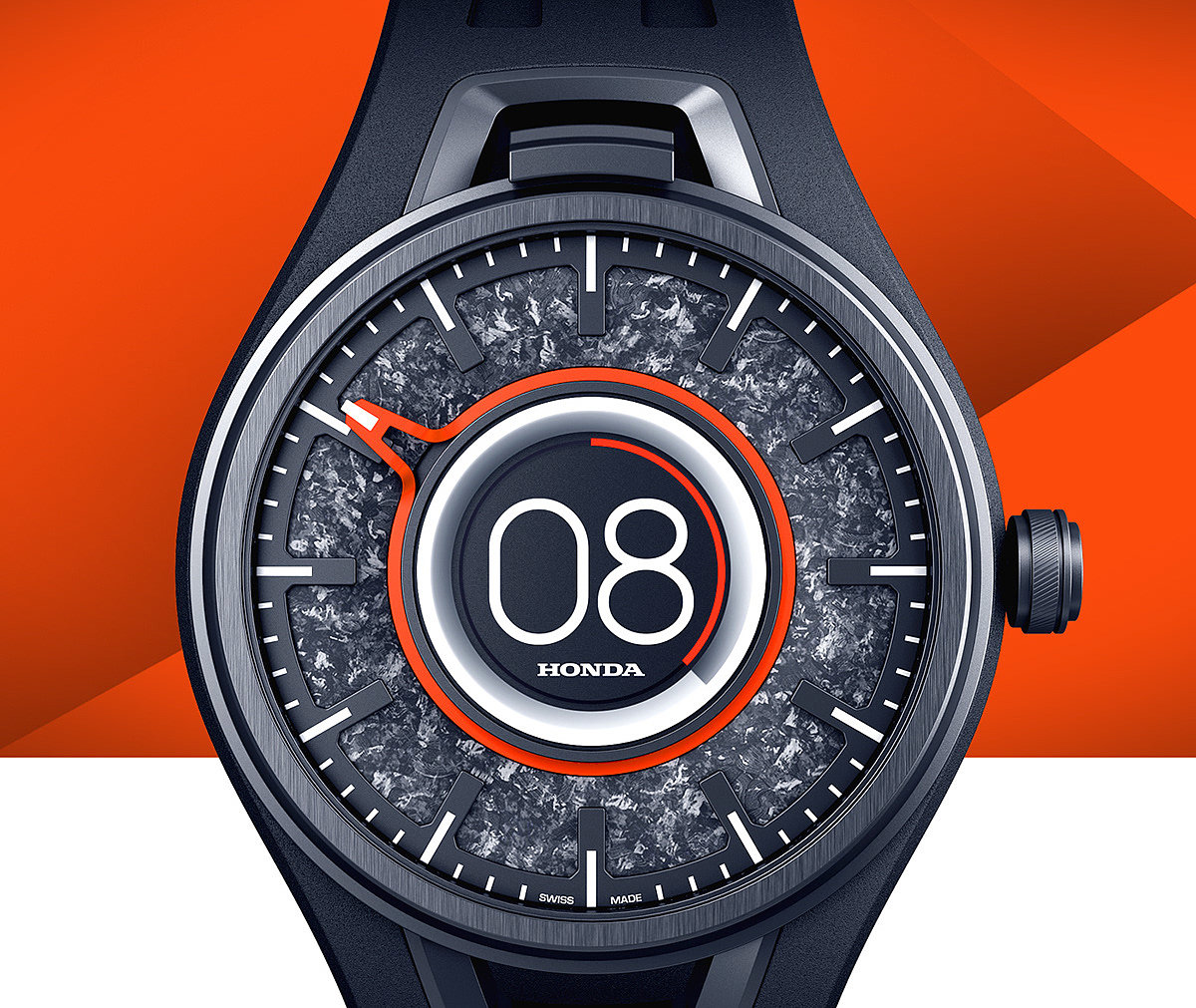 Wrist watch，honda，3d，black，