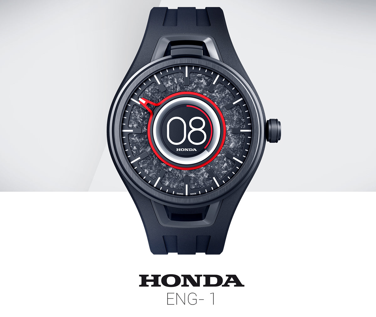 Wrist watch，honda，3d，black，