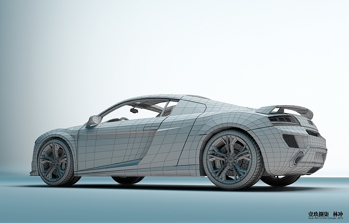 Automobile design，Modeling and rendering，
