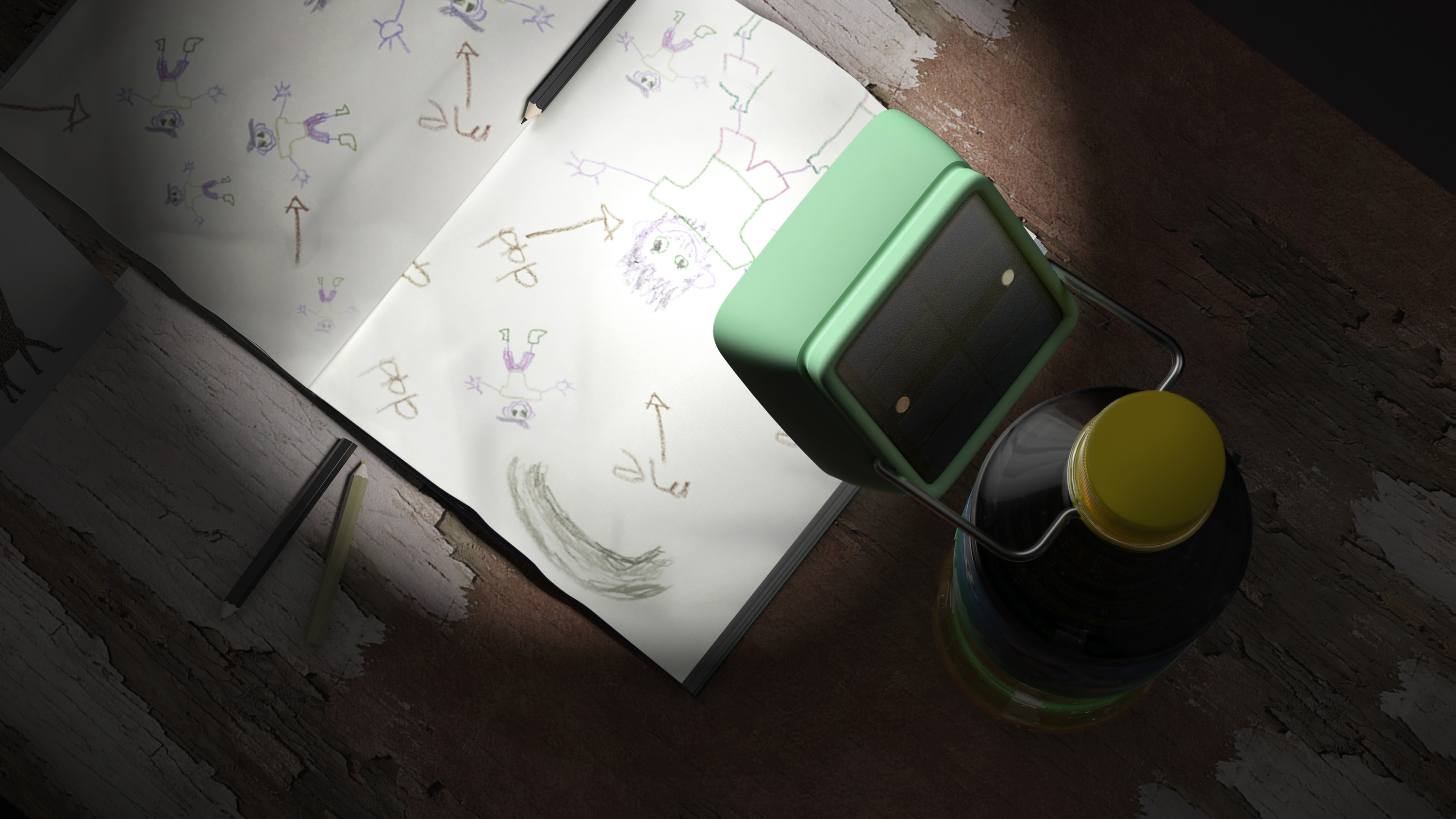 product design，packing design，industrial design，Public welfare projects，Solar lamp，