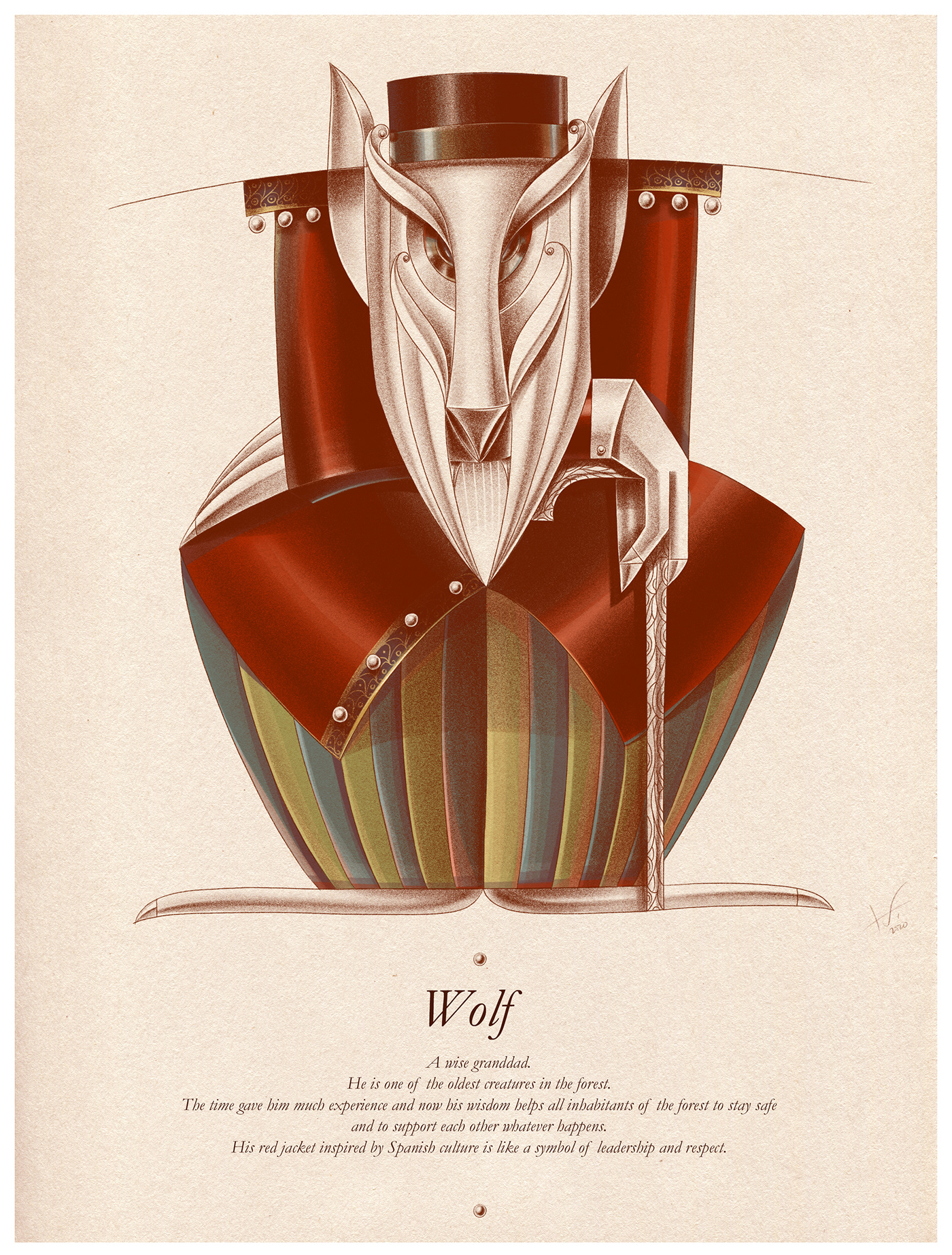 Elegant forest，animal，Sculpture，