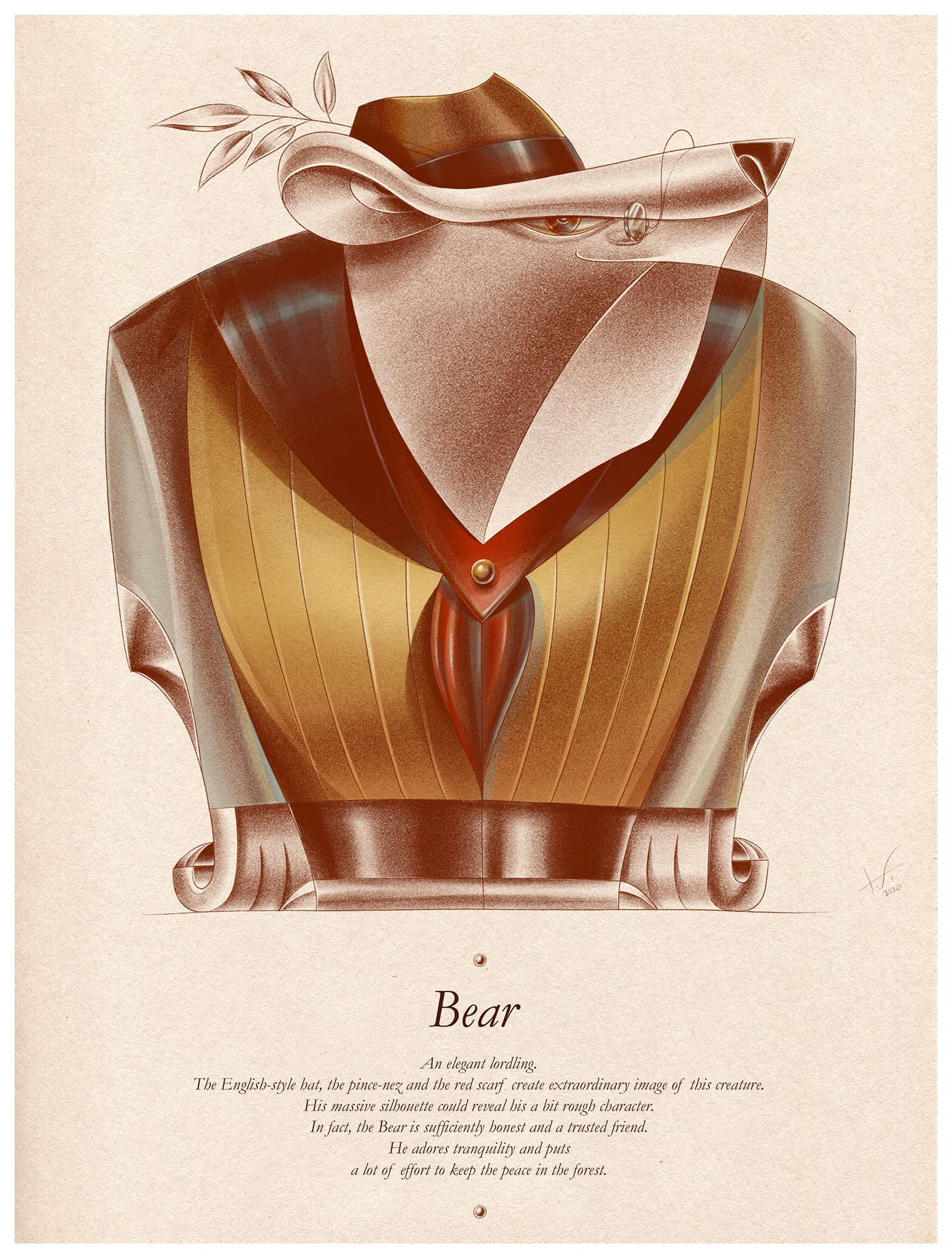 Elegant forest，animal，Sculpture，