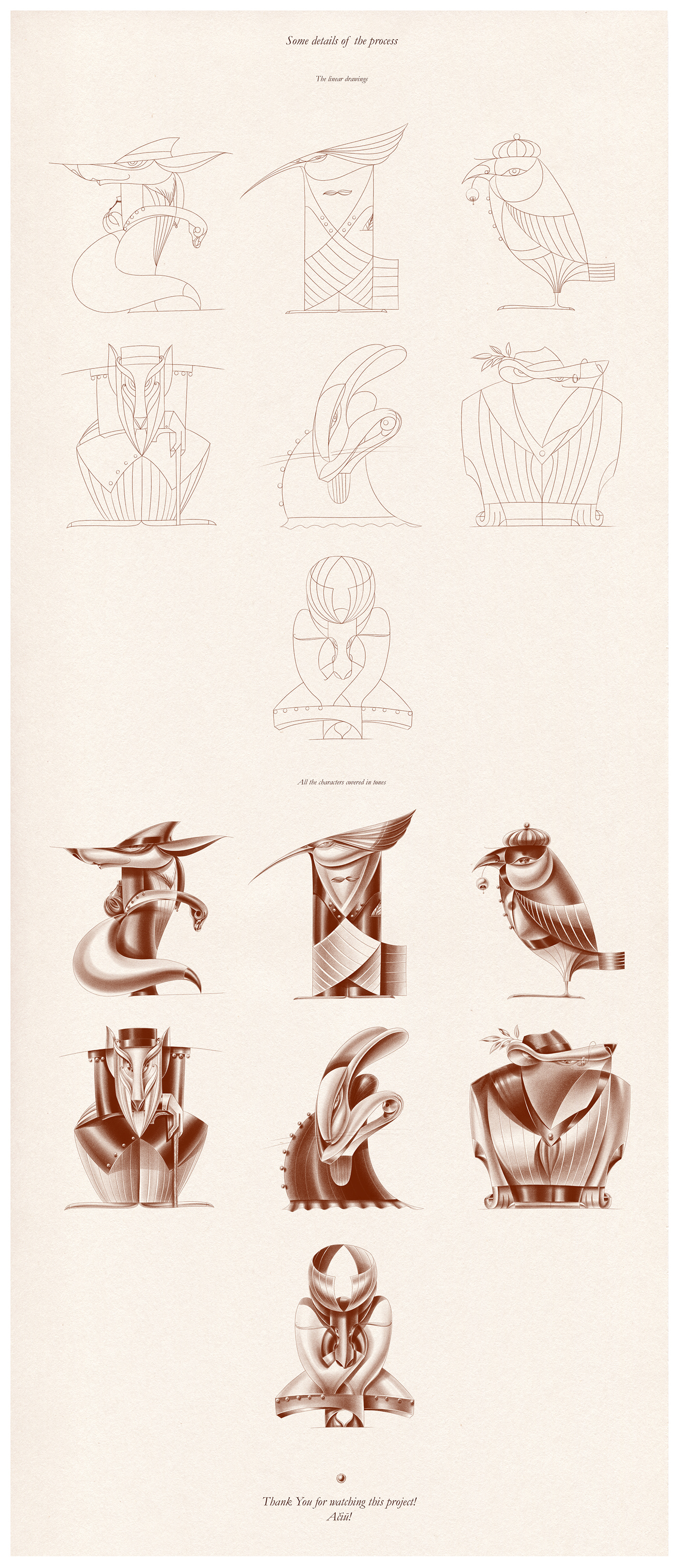 Elegant forest，animal，Sculpture，