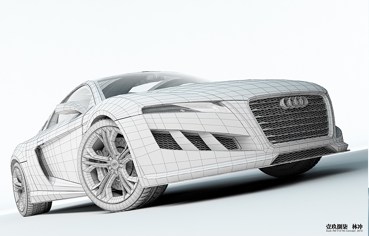 汽车设计，效果图，建模渲染图，