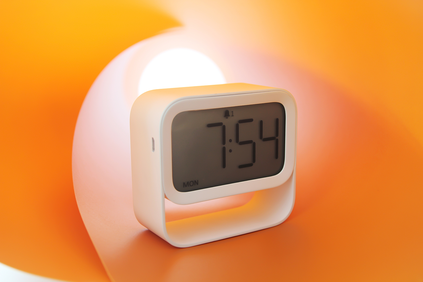 alarm clock，Minimalist，Metal material，Night light，