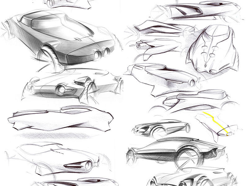 Hand drawn，automobile，product design，manuscript，industrial design，