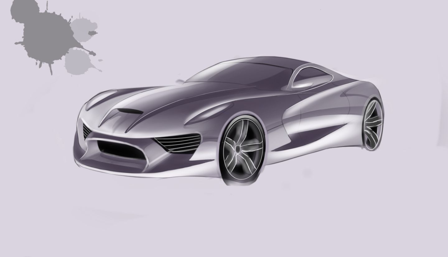 Hand drawn，automobile，wacom ，sketchbook，