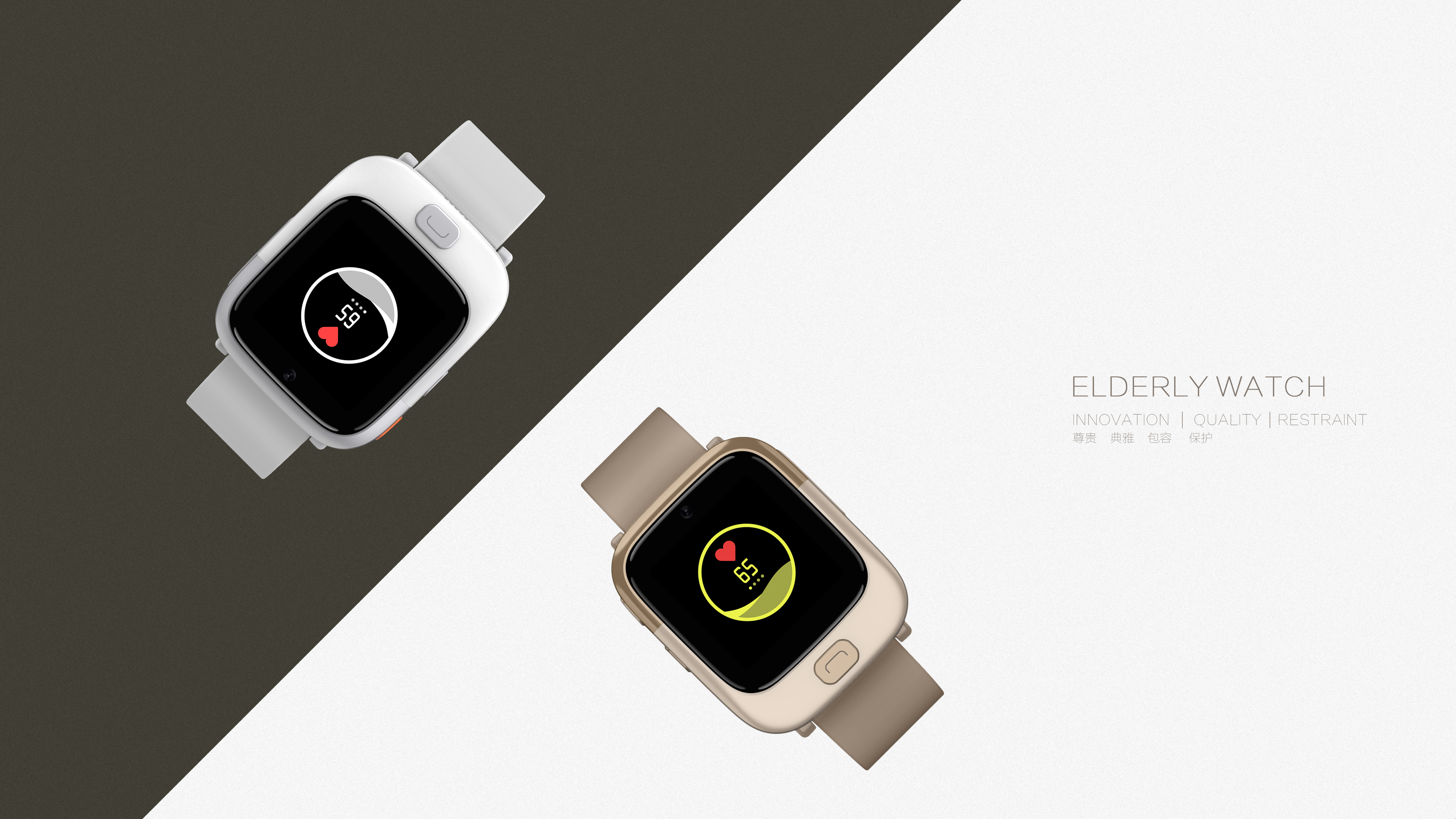 Wrist watch，Smart Bracelet，the elderly，