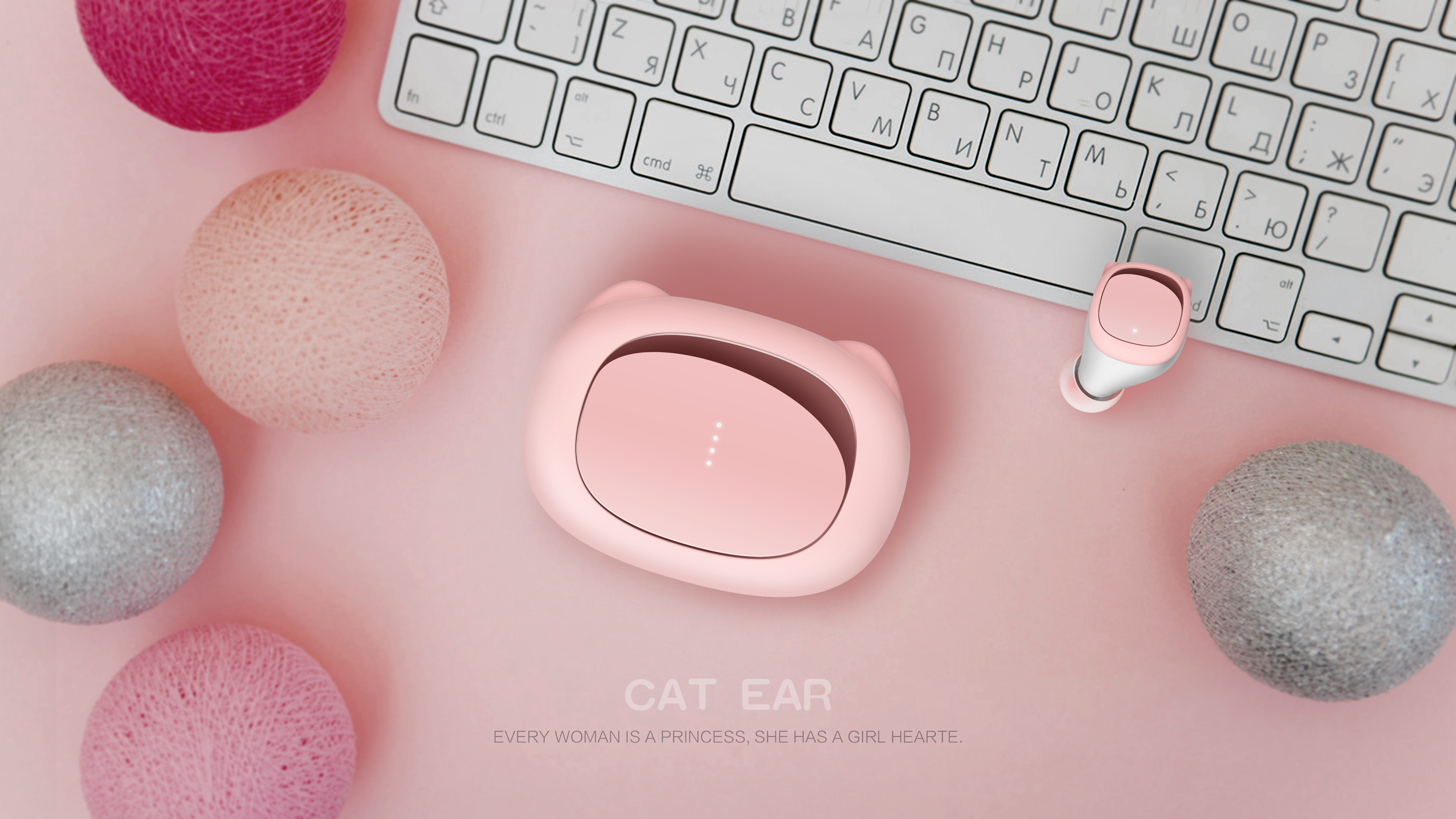 tws，headset，Cat ears，