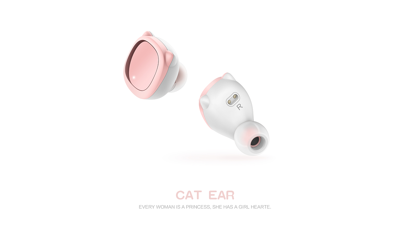 tws，耳机，猫耳朵，
