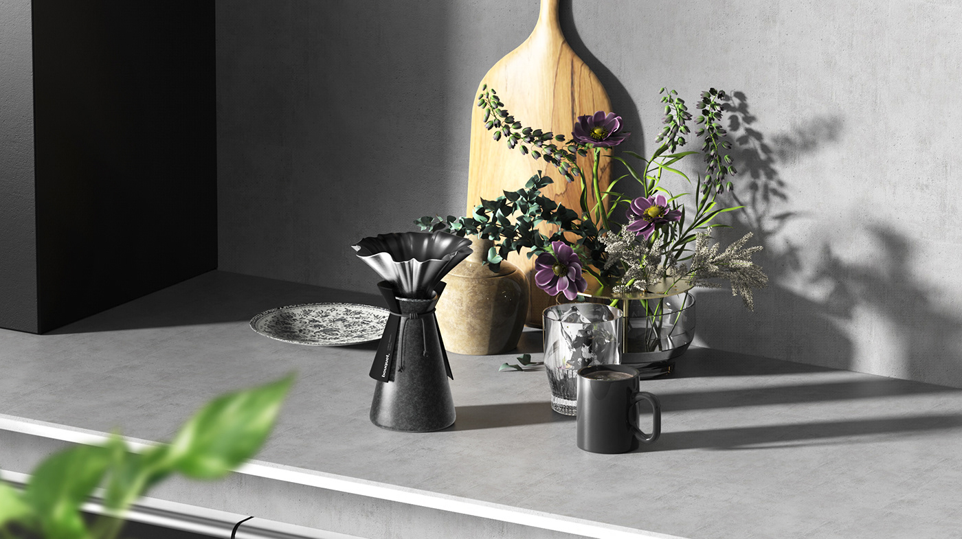 Coffee dripper，non-slip，BOUQUET，