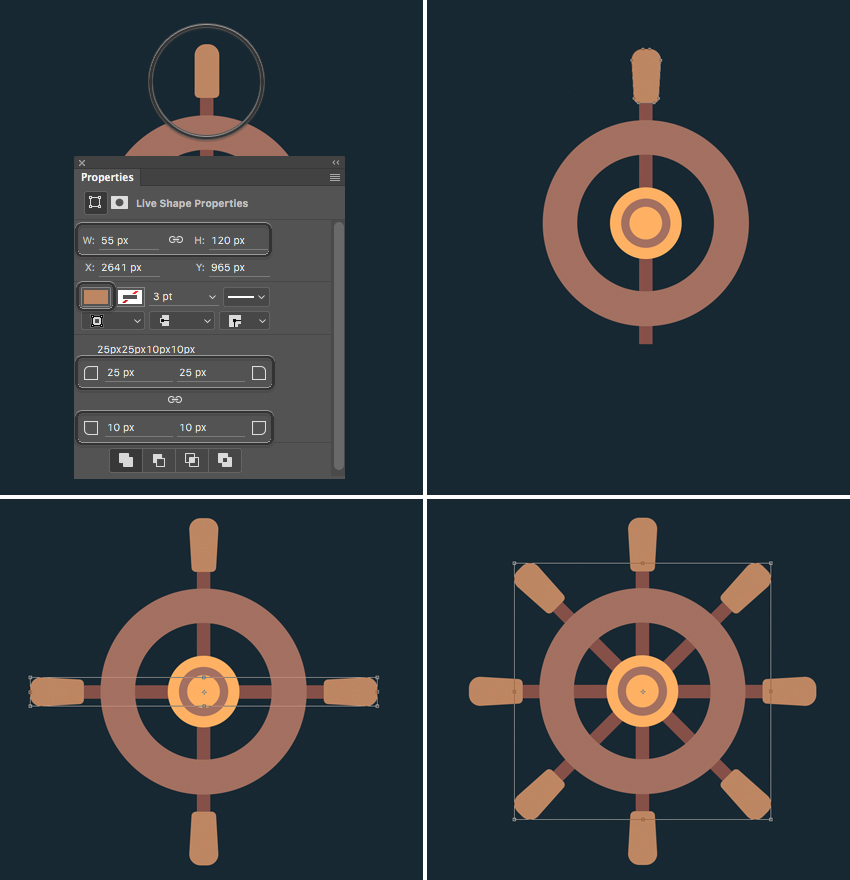 ps，course，Original dry goods，Operation process，Pirate ship rudder，