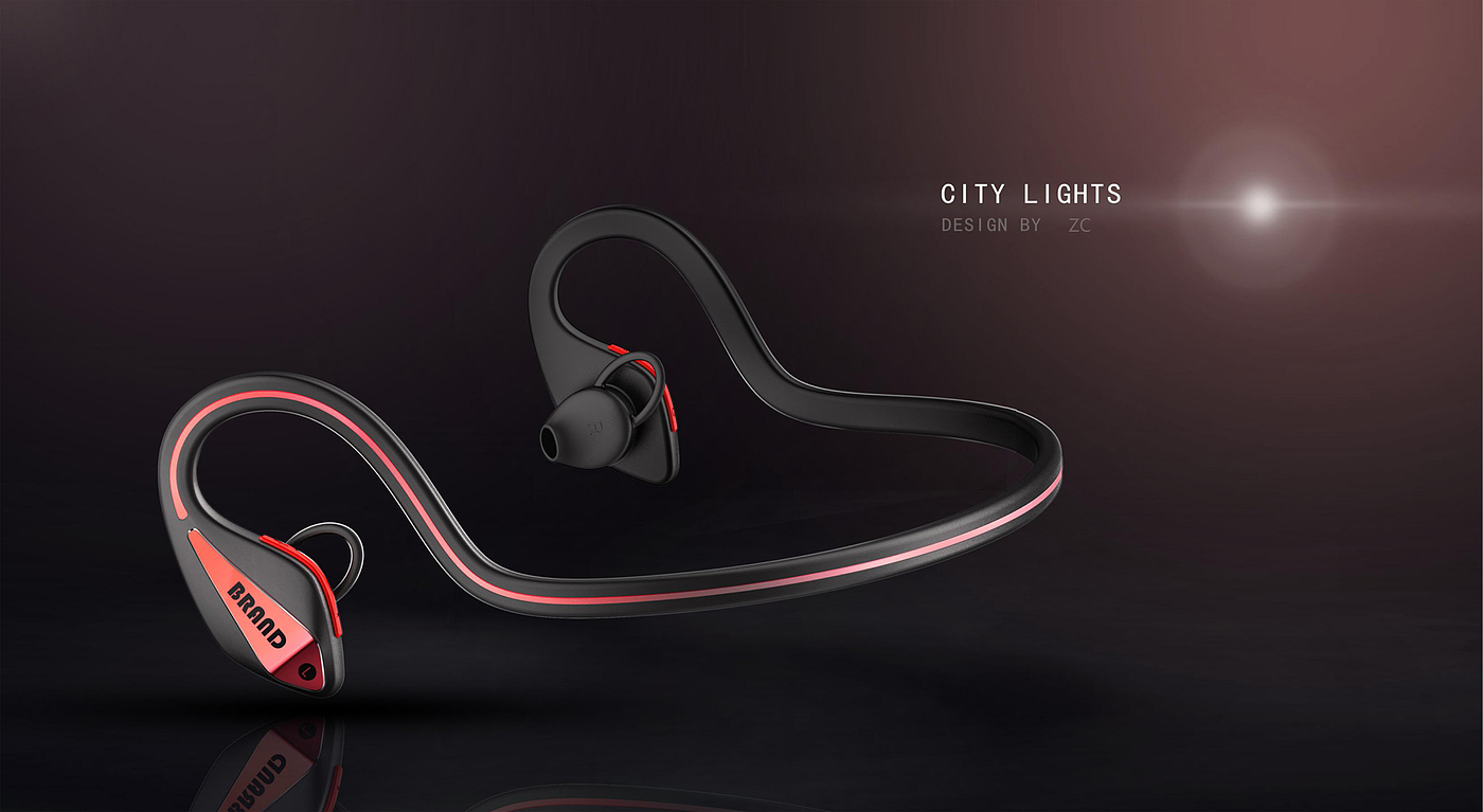 Sports headset，headset，Consumer electronics，industrial design，product design，