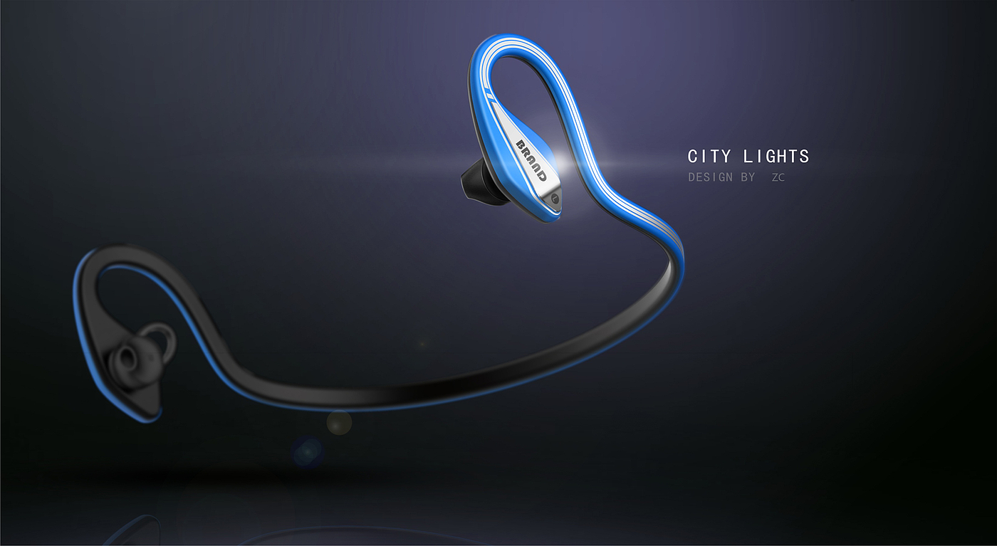 Sports headset，headset，Consumer electronics，industrial design，product design，