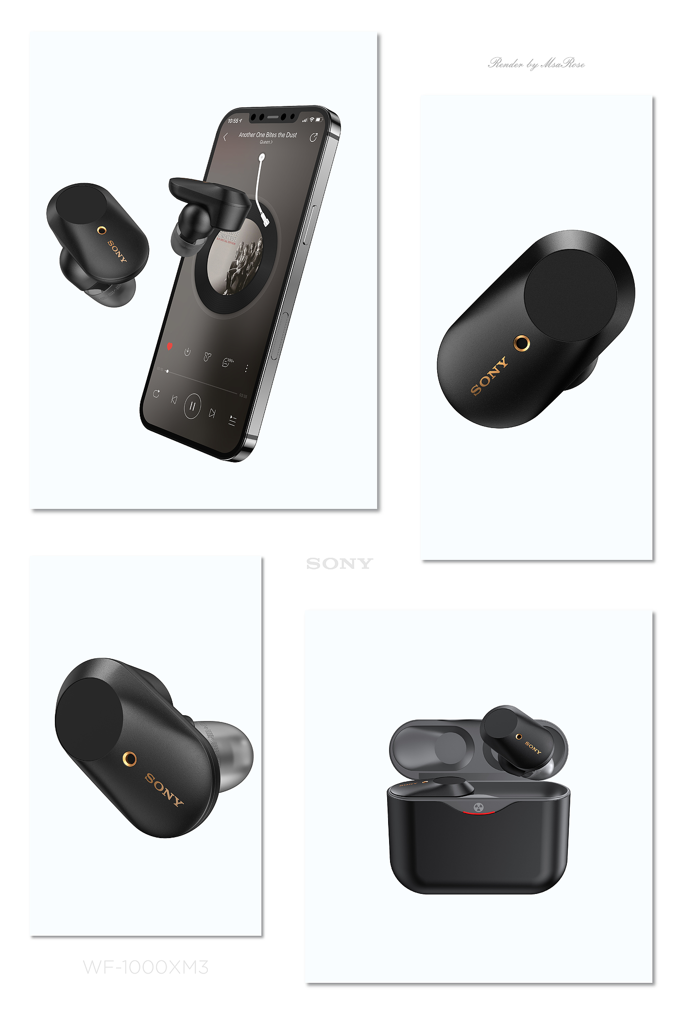 sony，Product rendering，