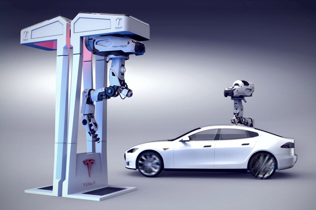 Automatic return，UAV，electric vehicle，Charging terminal，