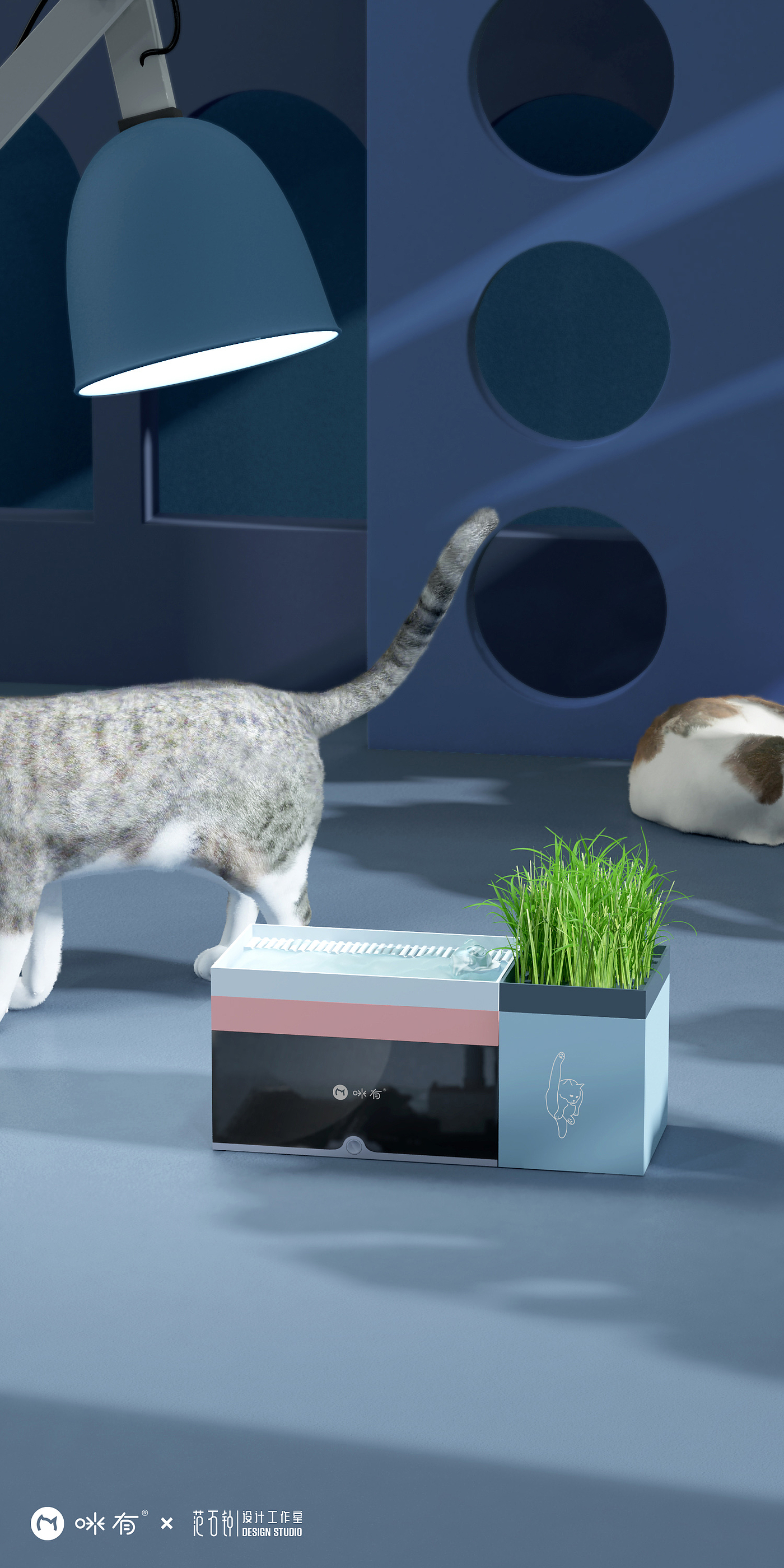 Pet Supplies & Pet，Kitty，Pets，Water dispenser，product design，industrial design，Intelligent products，Fan Shizhong，