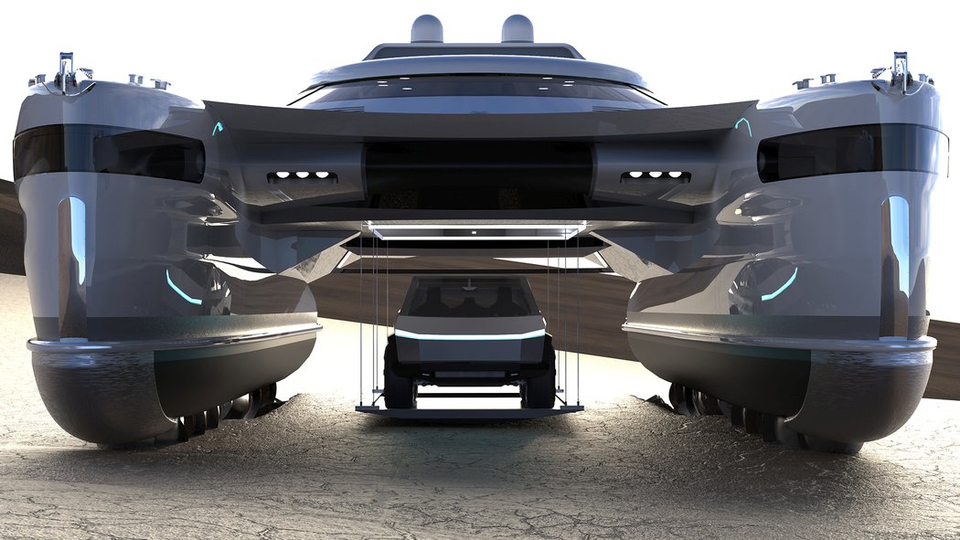 ship，amphibious，sea and land，Crab，solar energy，