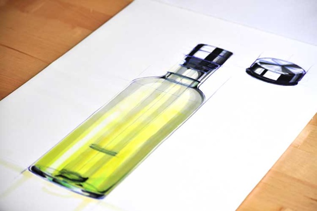 marker pen，child，course，Glass water bottle，Hand drawn，