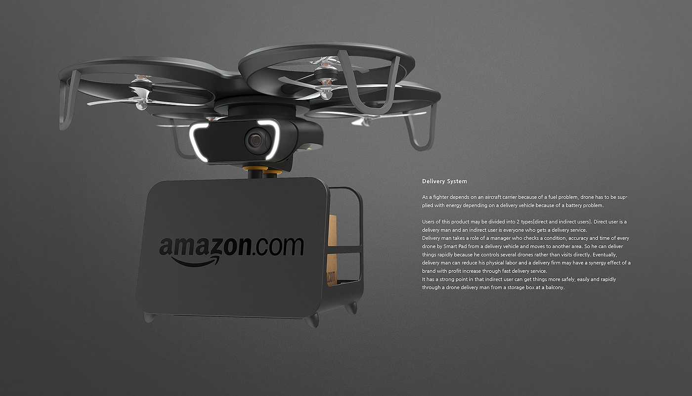 哈里波特，亚马逊，送货无人机，包裹箱，概念设计，