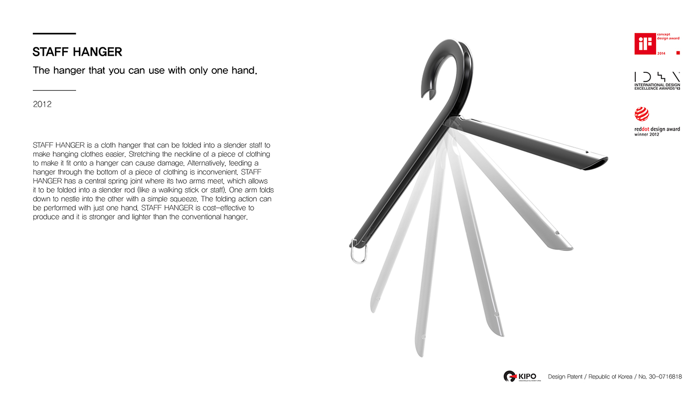 Red dot ，Easy to use，Staff coat hanger，If Award，