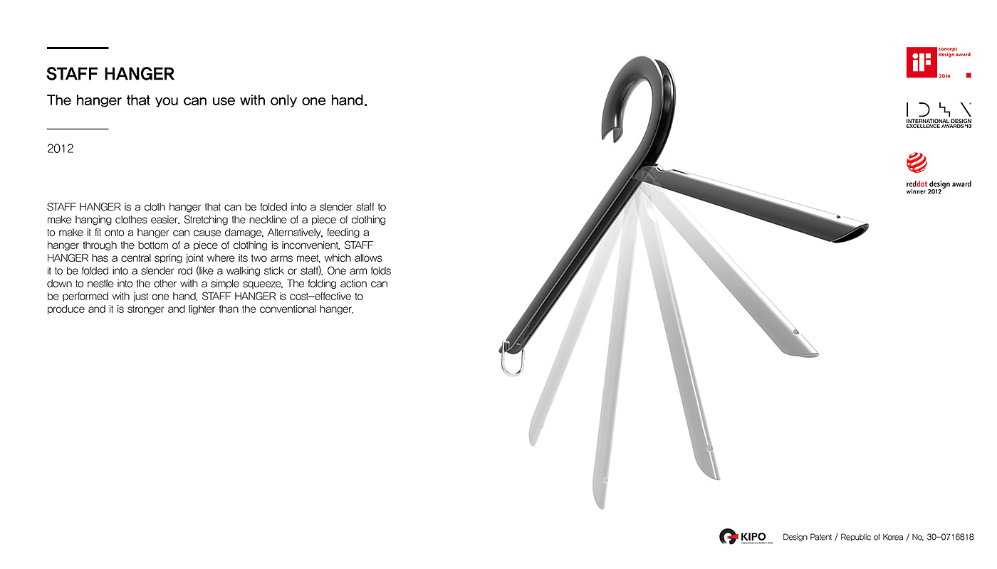 Red dot ，Easy to use，Staff coat hanger，If Award，