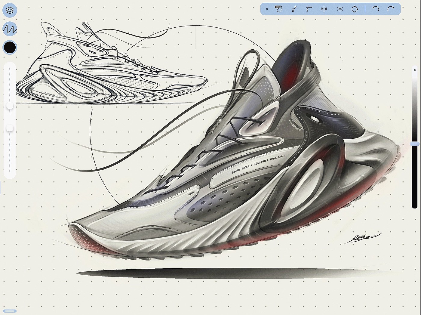 Leisure sports shoes，
