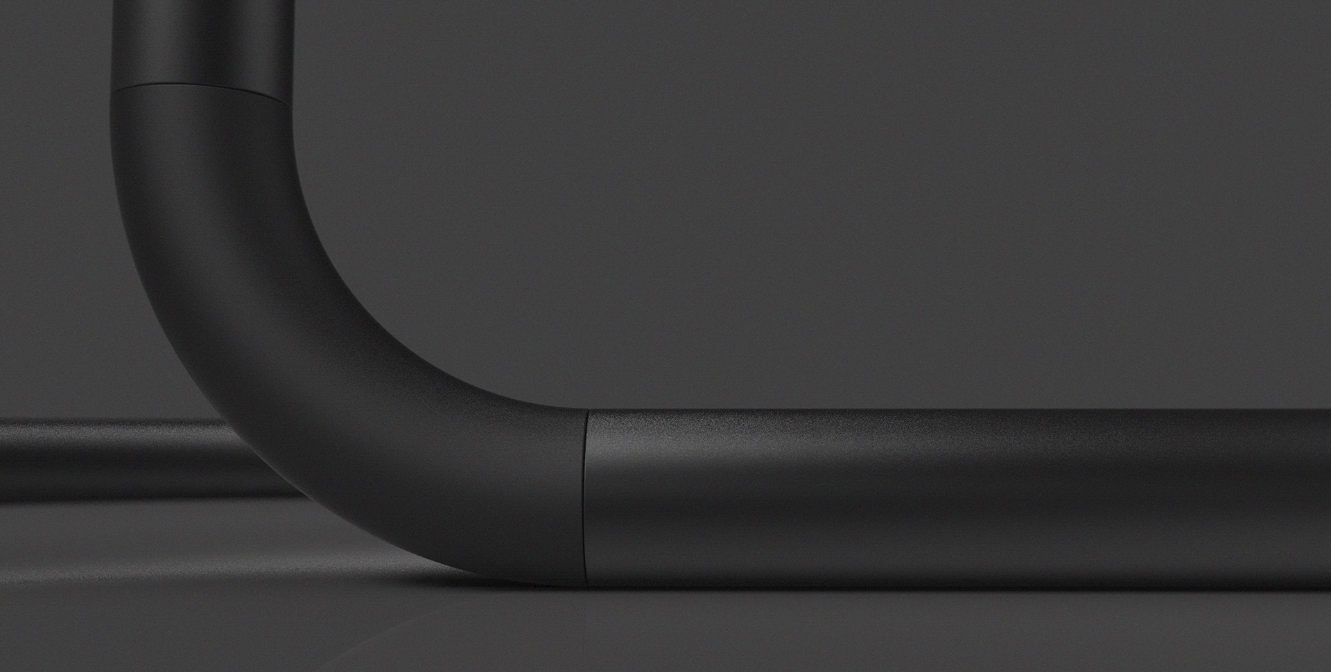 G-A table lamp，Minimalism，Black steel pipe，Powder coating，