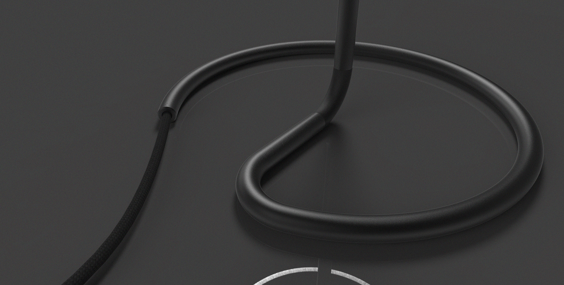 G-A table lamp，Minimalism，Black steel pipe，Powder coating，