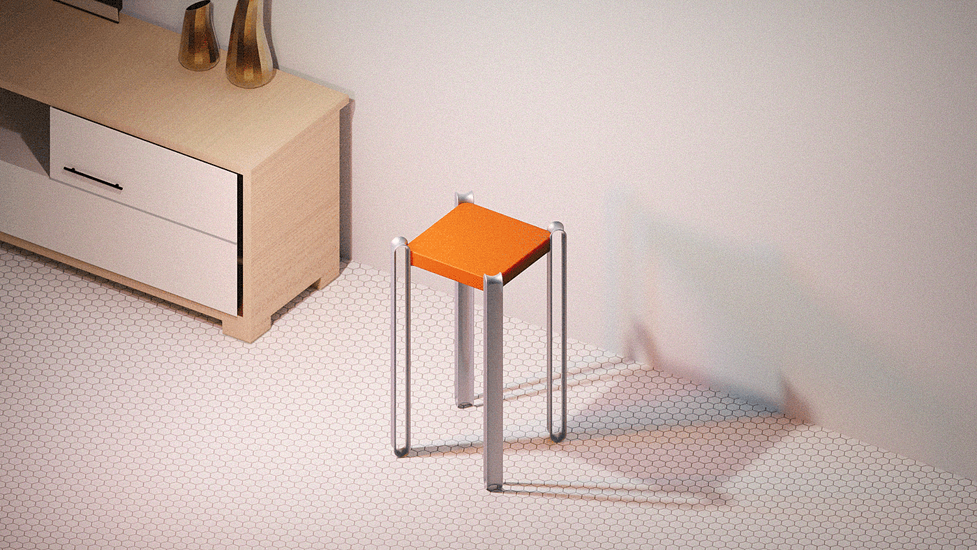 stool，furniture，Render，