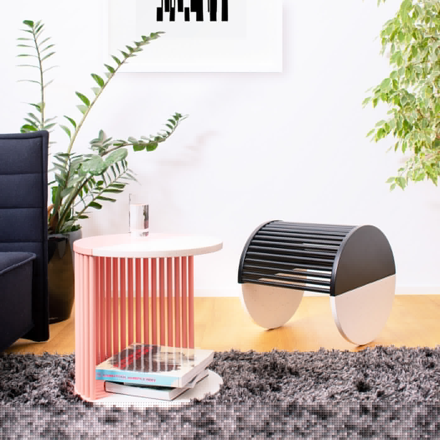 furniture，stool，Side table，concrete，