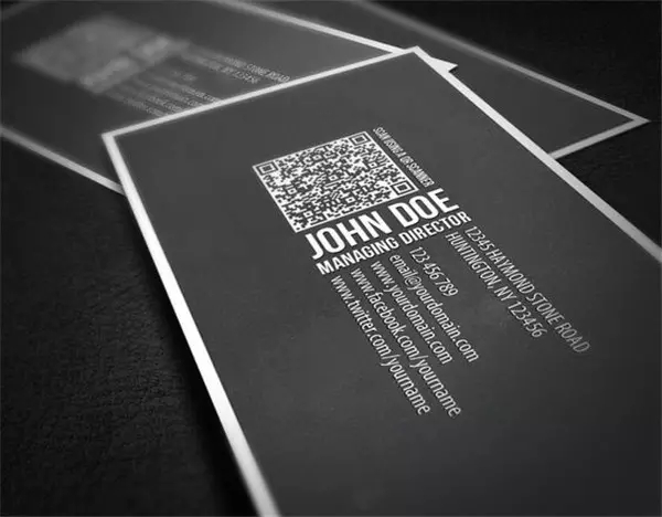business card，Design，QR code，plane，