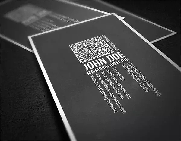 business card，Design，QR code，plane，
