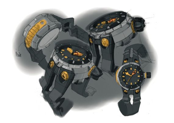 Clock design，Hand painted ，marker pen，