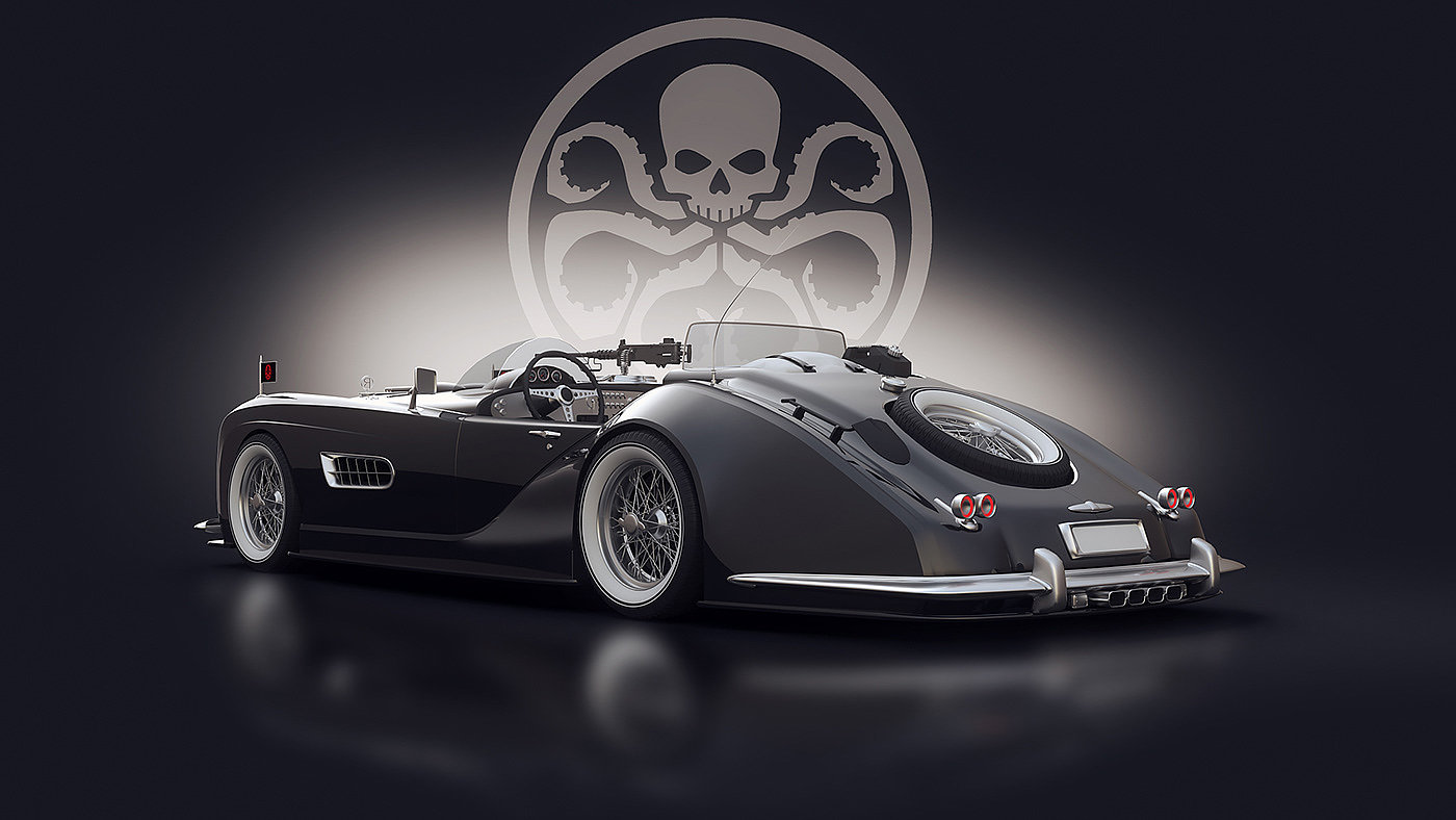 automobile，Red Skull，Modeling design，concept，