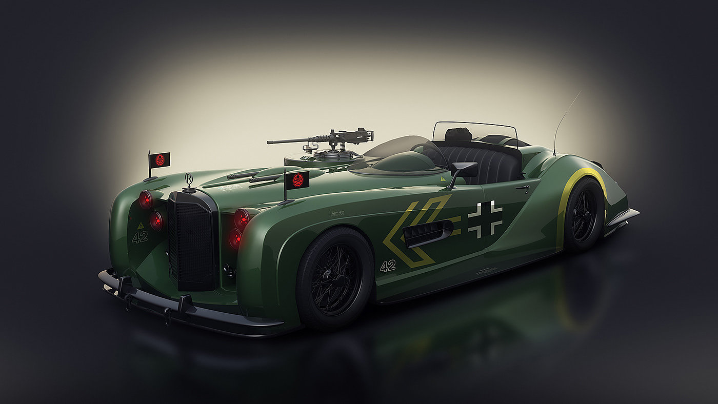 automobile，Red Skull，Modeling design，concept，