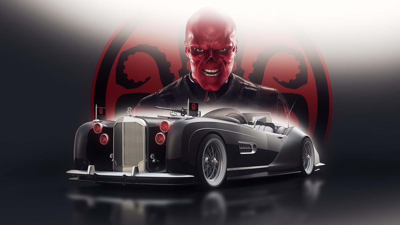 automobile，Red Skull，Modeling design，concept，