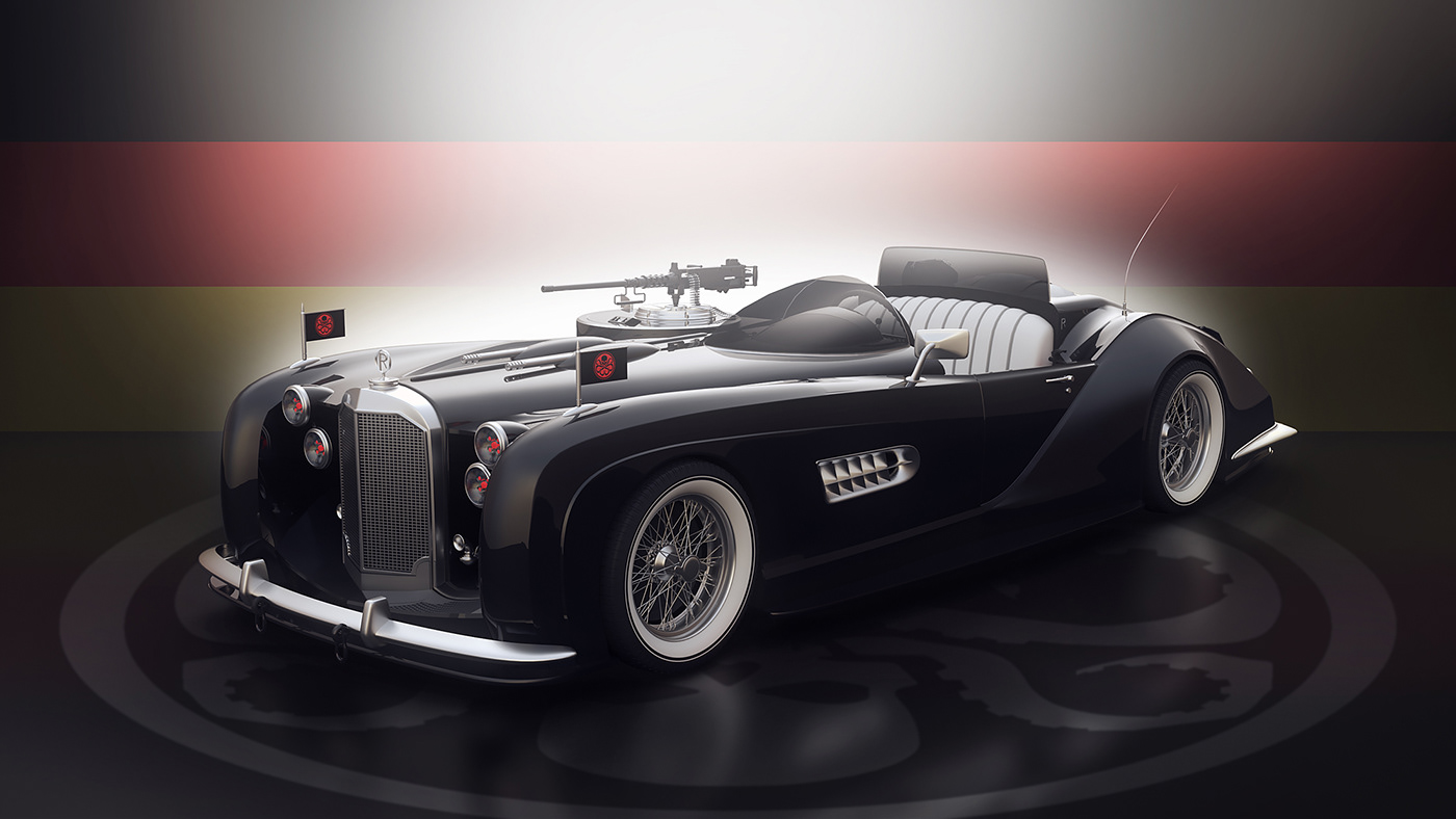 automobile，Red Skull，Modeling design，concept，