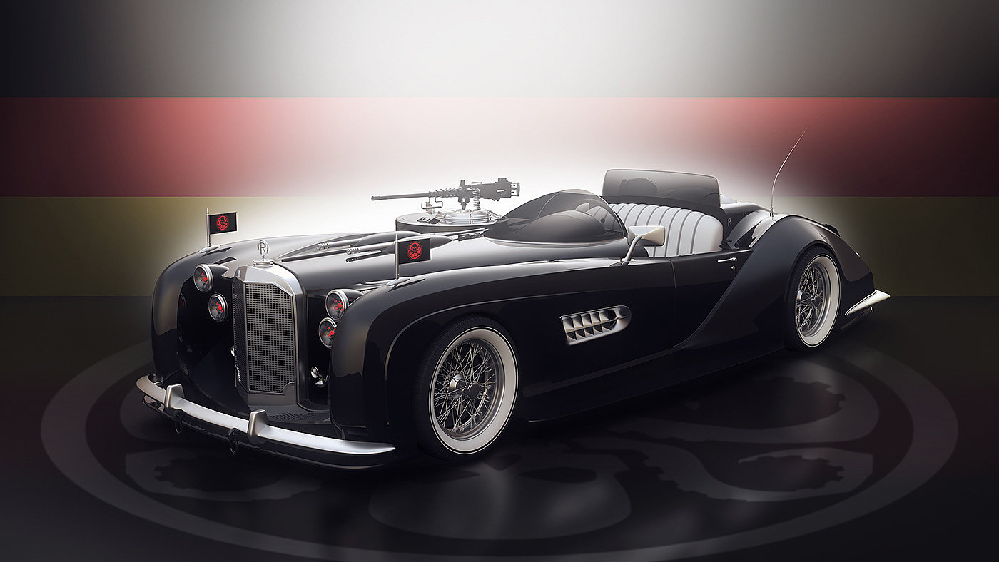 automobile，Red Skull，Modeling design，concept，