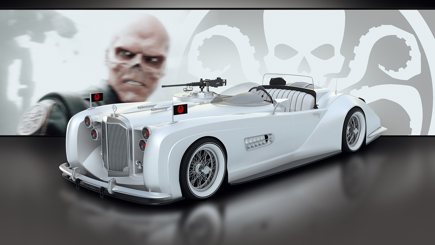 automobile，Red Skull，Modeling design，concept，