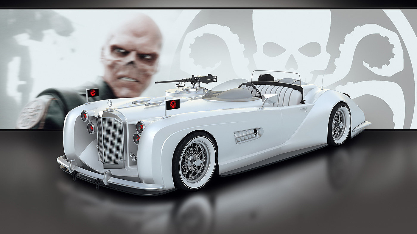 automobile，Red Skull，Modeling design，concept，