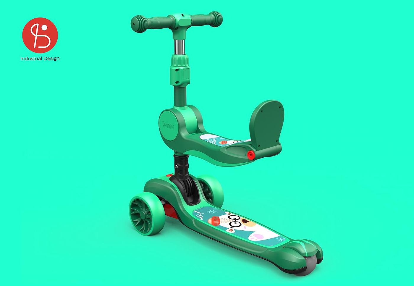 Scooter appearance design, structural design，