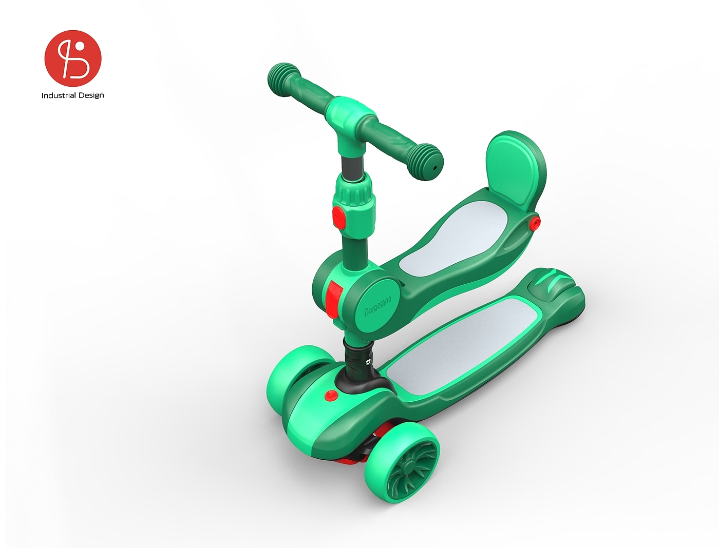 Scooter appearance design, structural design，