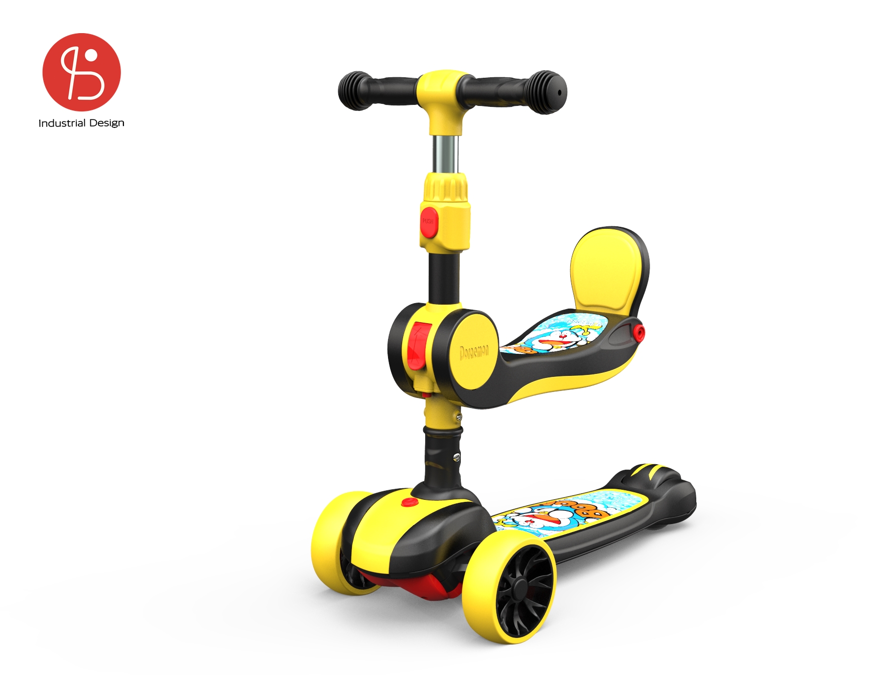 Scooter appearance design, structural design，