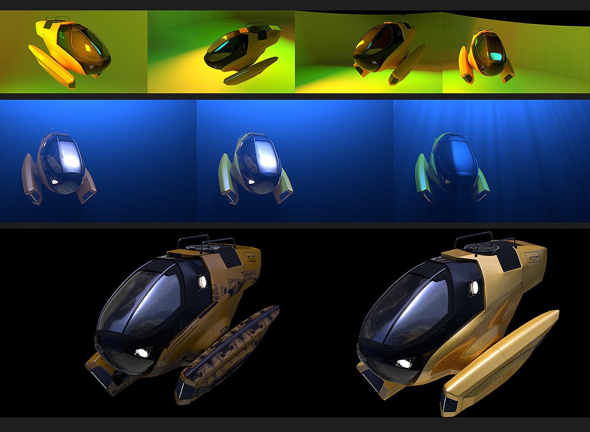 submarine，c4d，Anorep，Hand drawn，concept，