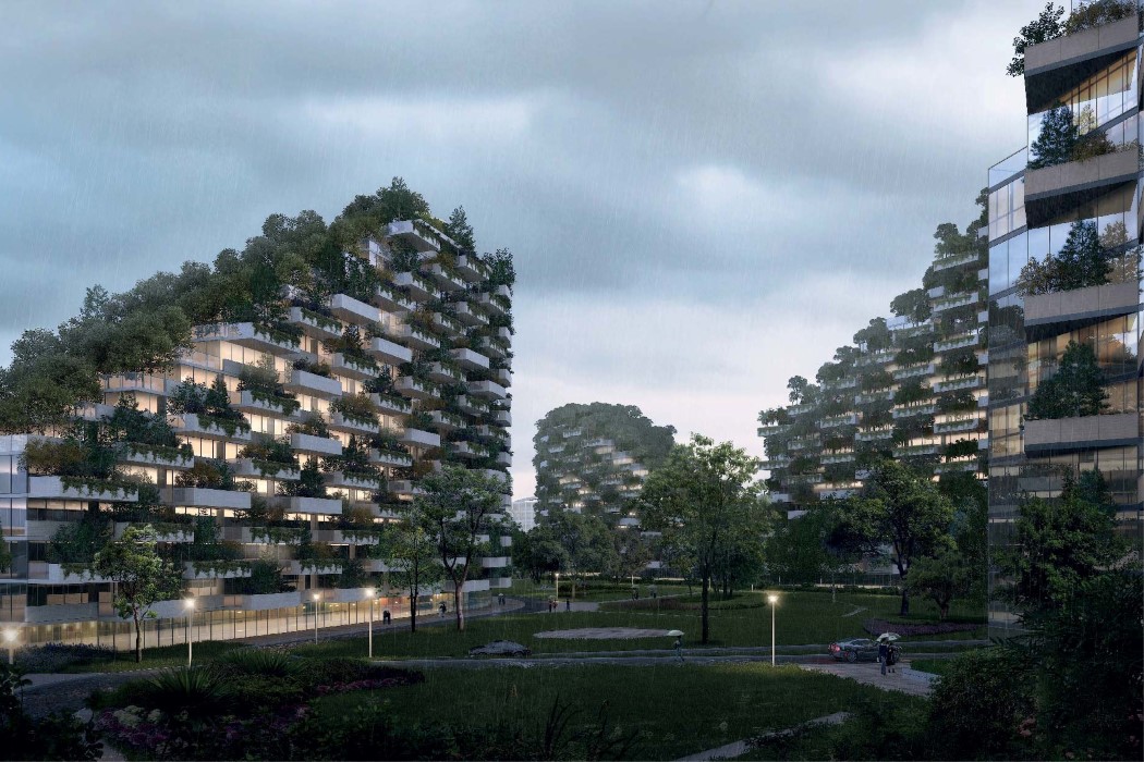 Vertical forest，Green building，Greening landscape，Energy saving building，Renewable energy，