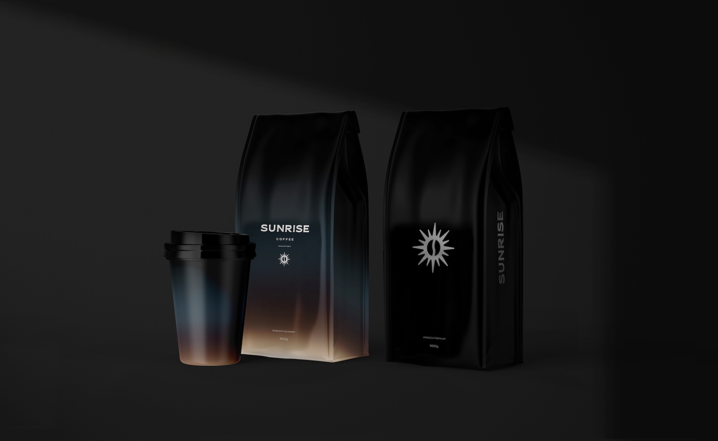 Sunrise Coffee，Coffee packaging，graphic design ，packing，