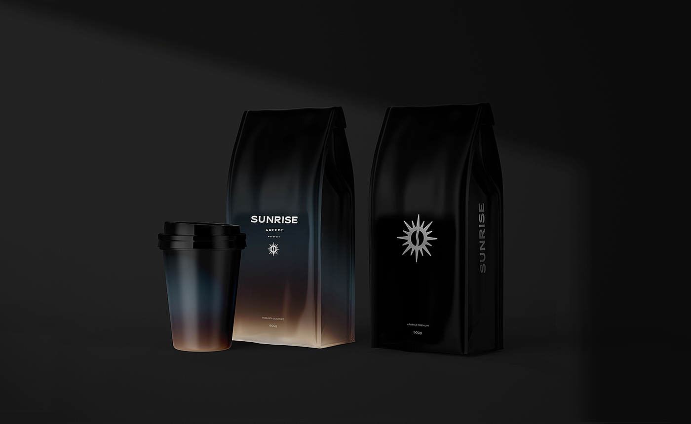 Sunrise Coffee，咖啡包装，图形设计，包装，